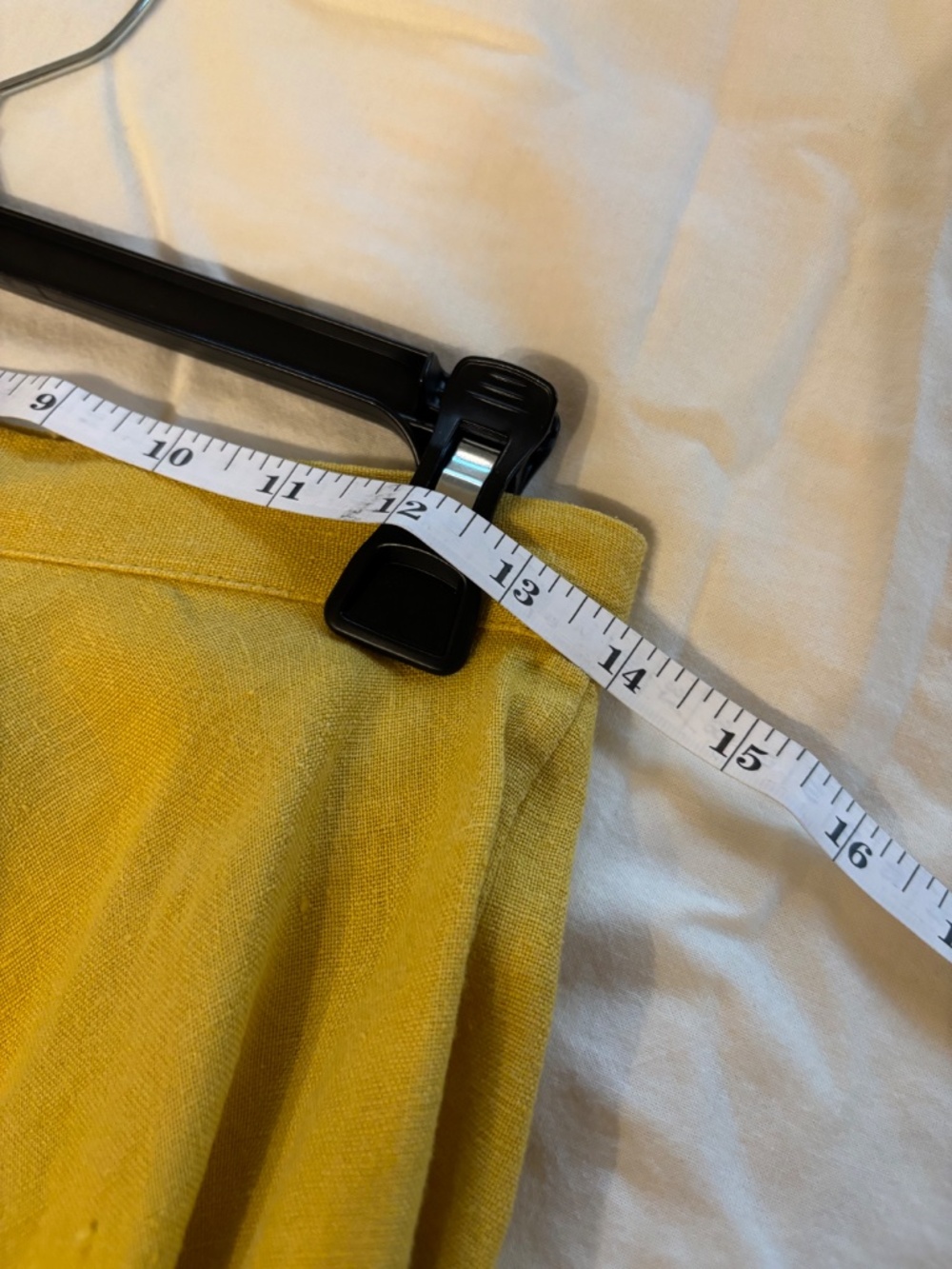 Linen Handmade Studio 100% Linen Yellow Full Circle Skirt, EUC, Size 6 - Picture 4 of 7